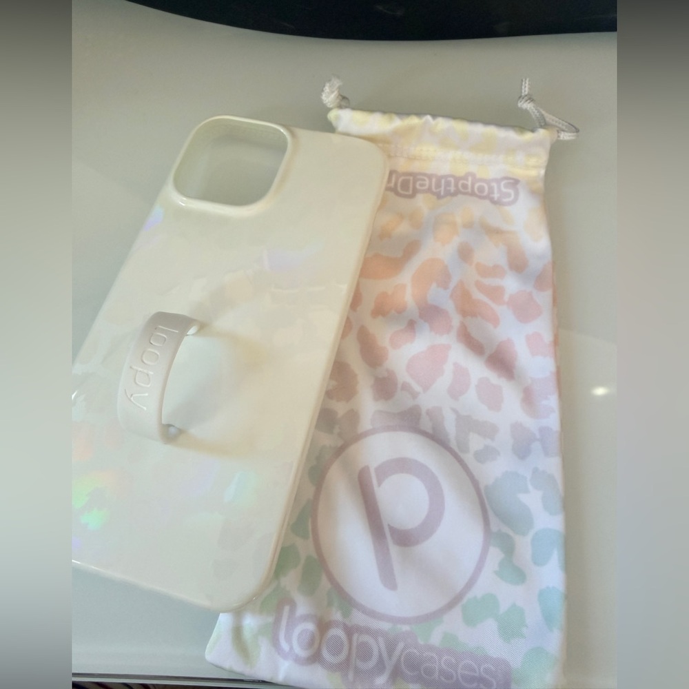 Iridescent White Loopy case- iPhone 13 Pro Max